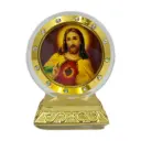 Sacred Heart Car Figurine with White Stone Halo
