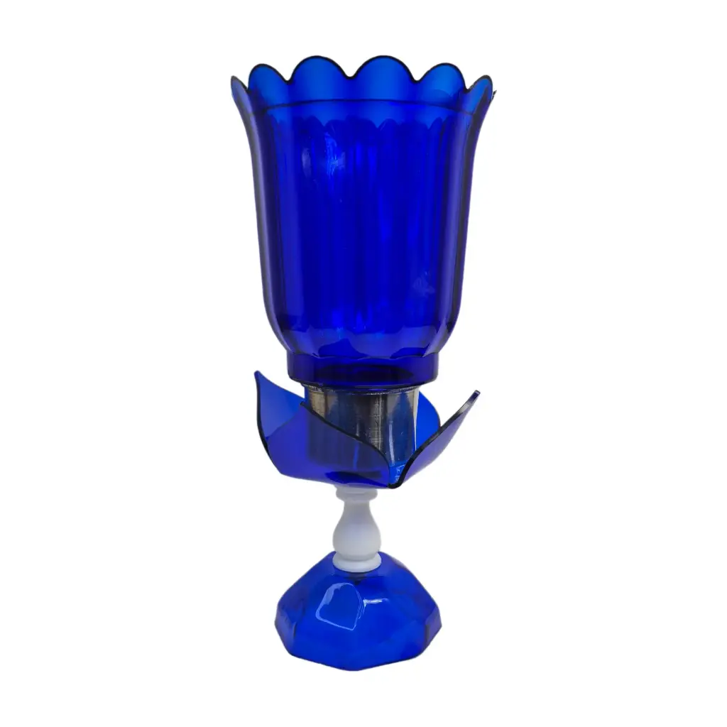 Glossy Blue Candle Stand