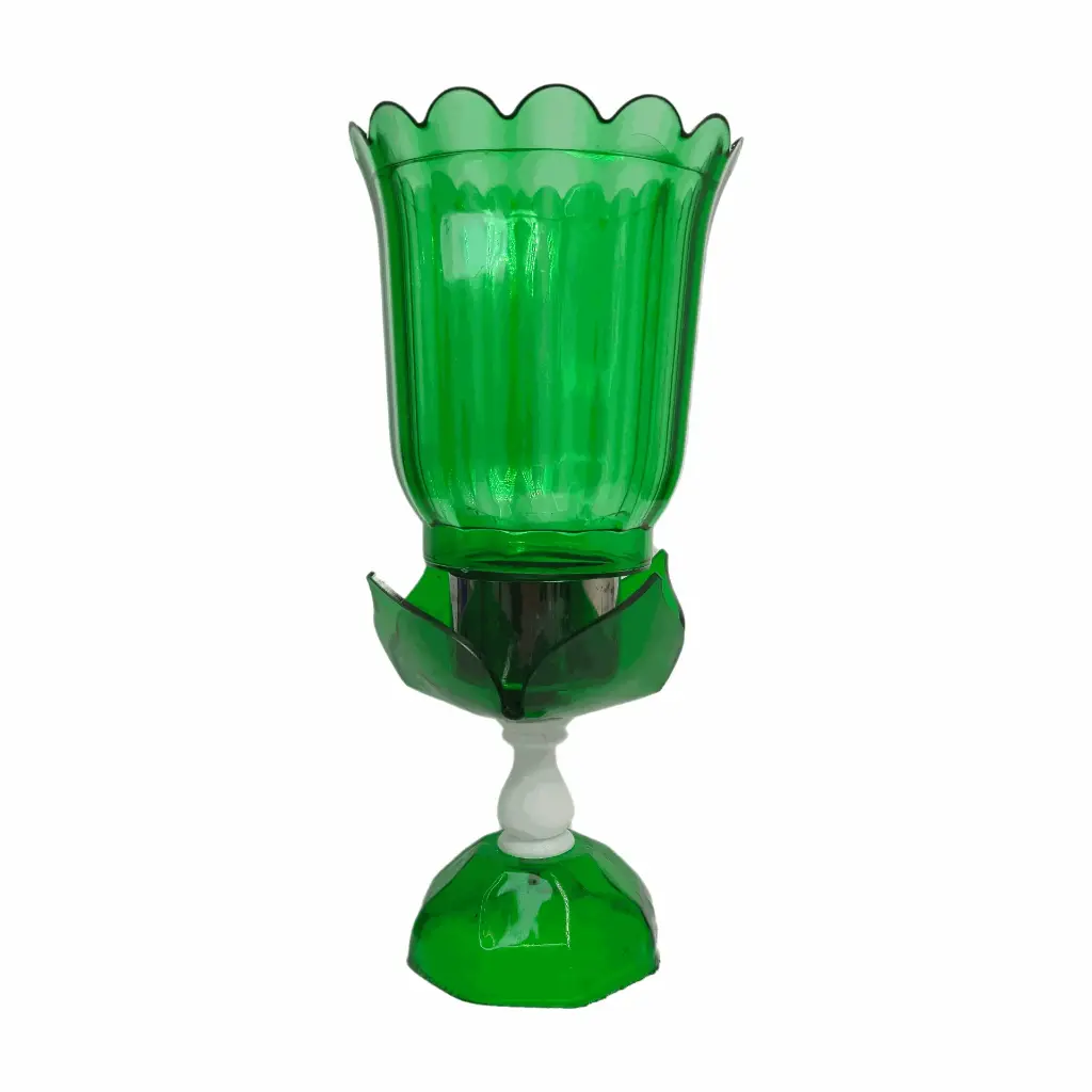 Glossy Green Candle Stand